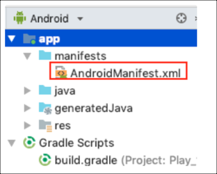 archivo de manifiesto de Android