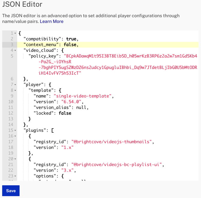JSON Editor sin depurador